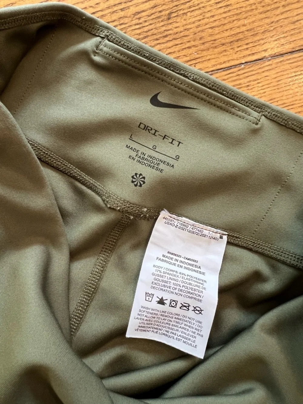 Nike Olive Green Dri-FIT Leggings